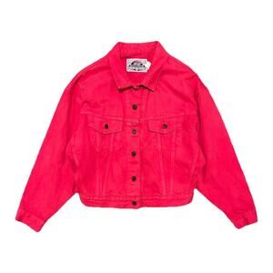Vintage Levi Strauss Women’s Hot Pink Denim Jean Jacket Size S
